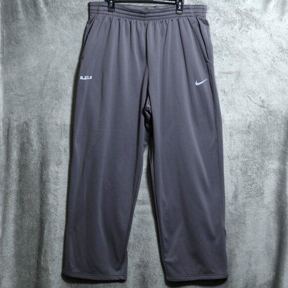 Nike Therma Fit LeBron Pants Mens 3XL Gray Fleece Athletic Joggers 506354-081 - Picture 1 of 16